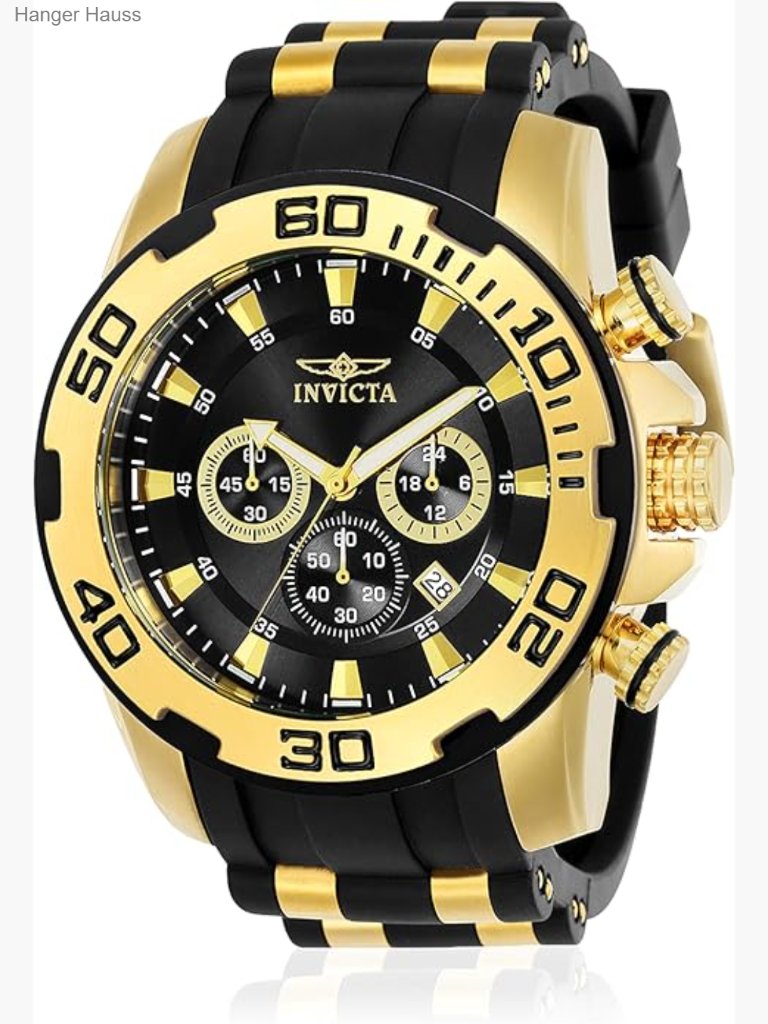 Mens Pro Diver Chronograph Quartz Watch With Silicone And Stainless Steel